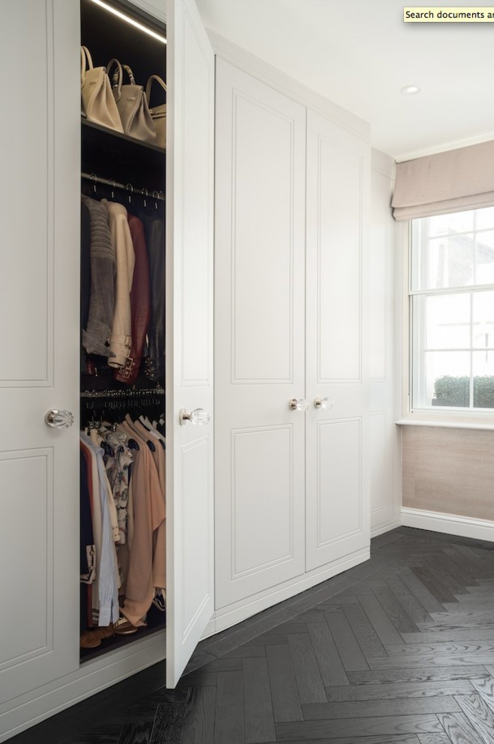 SW8 Residential Refurbishment | Bespoke Master Bedroom Wardrobe | Interior Designers